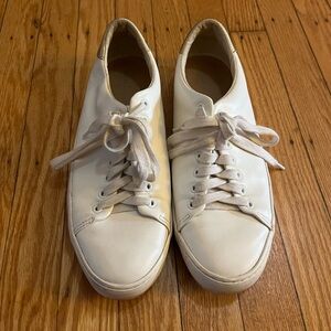 Banana Republic Factory White and Gold Sneaker